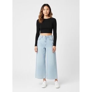 Mavi Paloma‎ High Rise Wide Leg Jeans Light Wash 100% Cotton Size 27